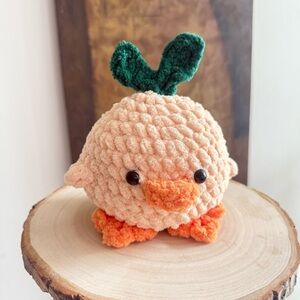 Handmade Crochet Duck Kawaii chenille Plushie